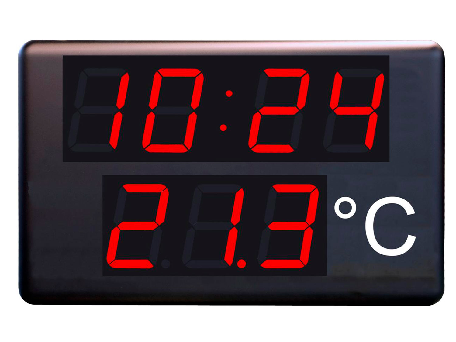 Reloj, termómetro industrial